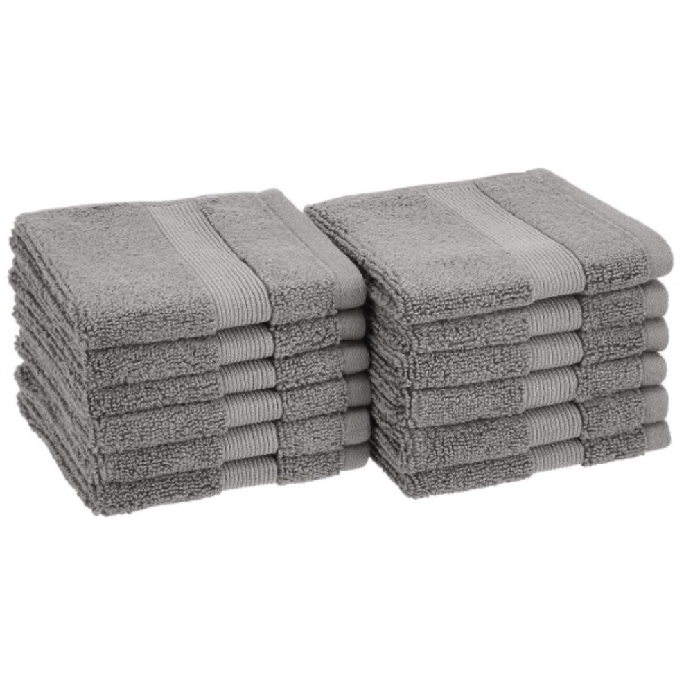 Amazon Basics Dual Performance Washcloths - 12-Pack,